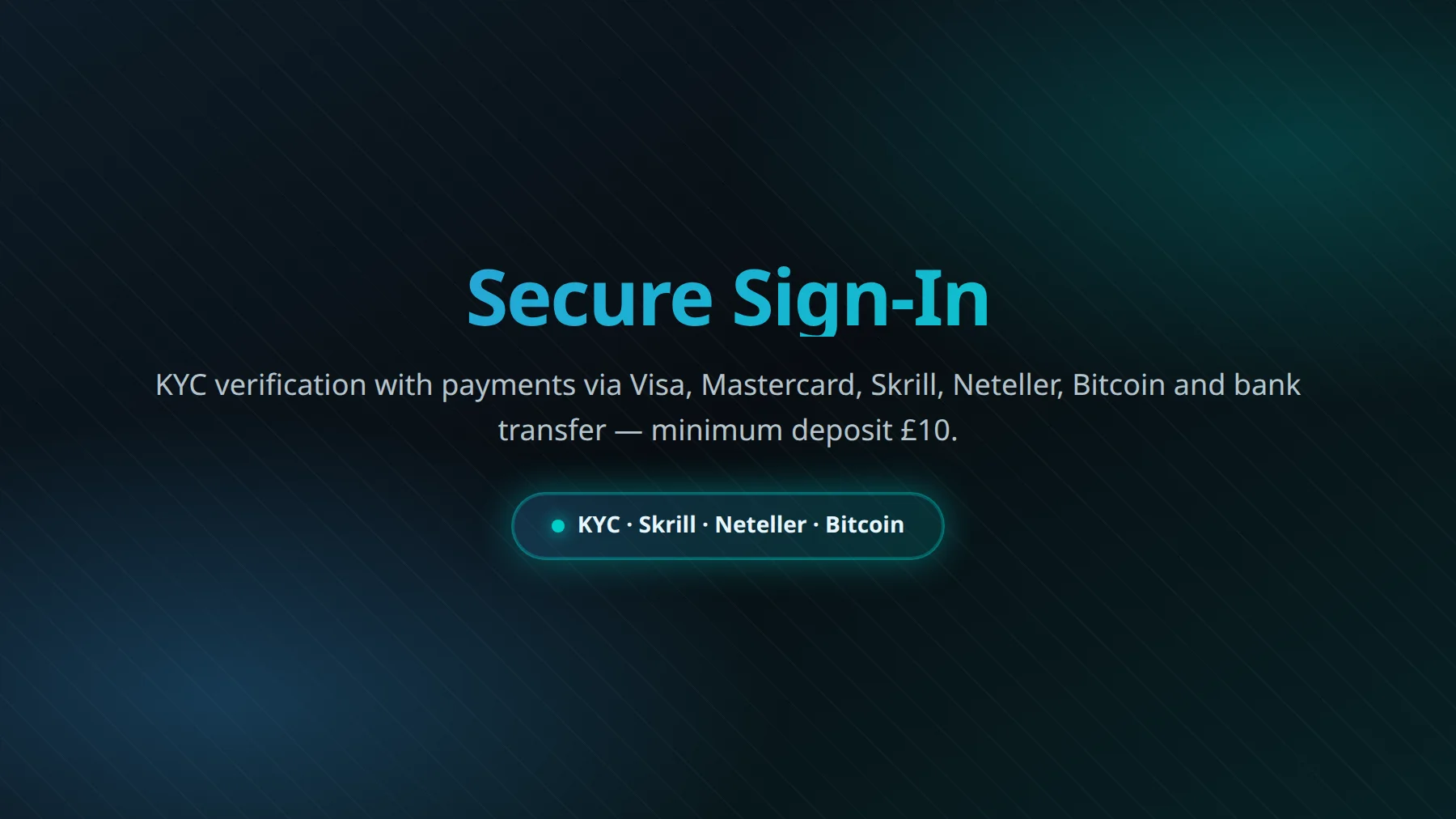 King Hills Casino secure login illustration